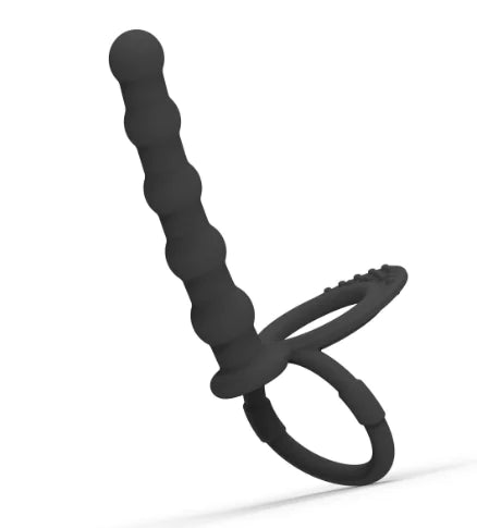 Coconut Ring Dildo with Anal Beads