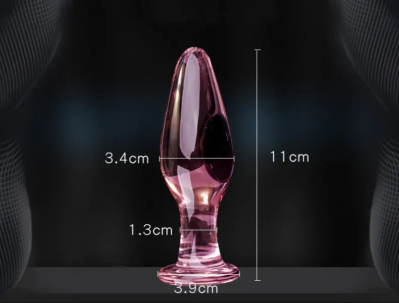 Crystal Anal Plug and Glass Dildo for Couples