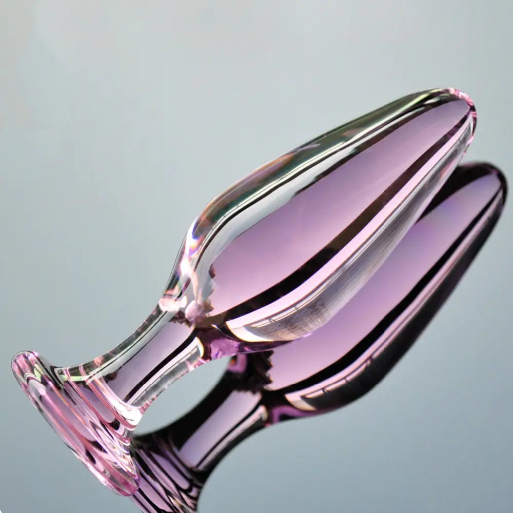 Crystal Anal Plug and Glass Dildo for Couples